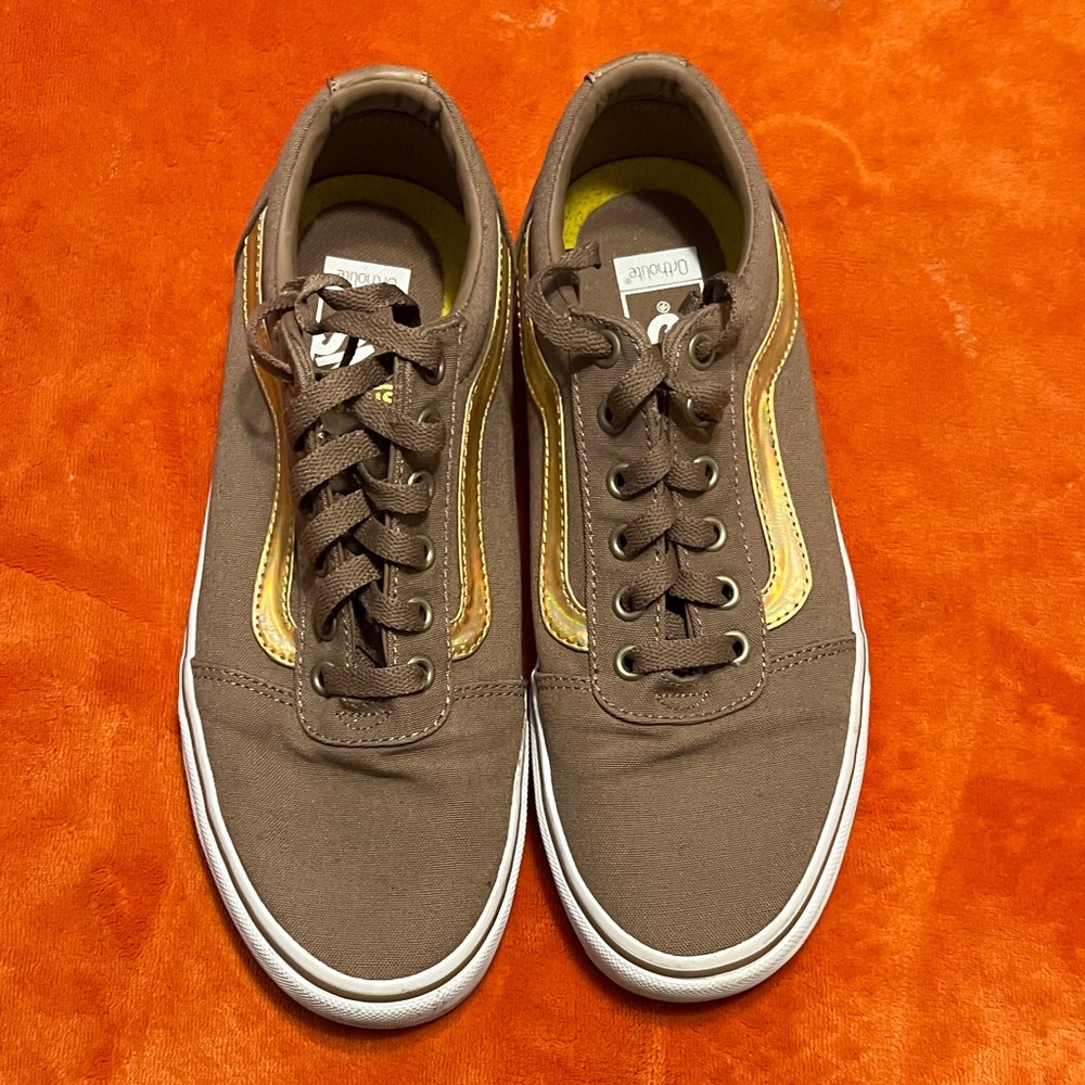 Vans Ortholite: Brown and Yellow Sneakers